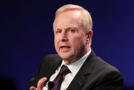FILE PHOTO: Bob Dudley, Group Chief Executive, BP, speaks at the 2019 Milken Institute Global Conference in Beverly Hills