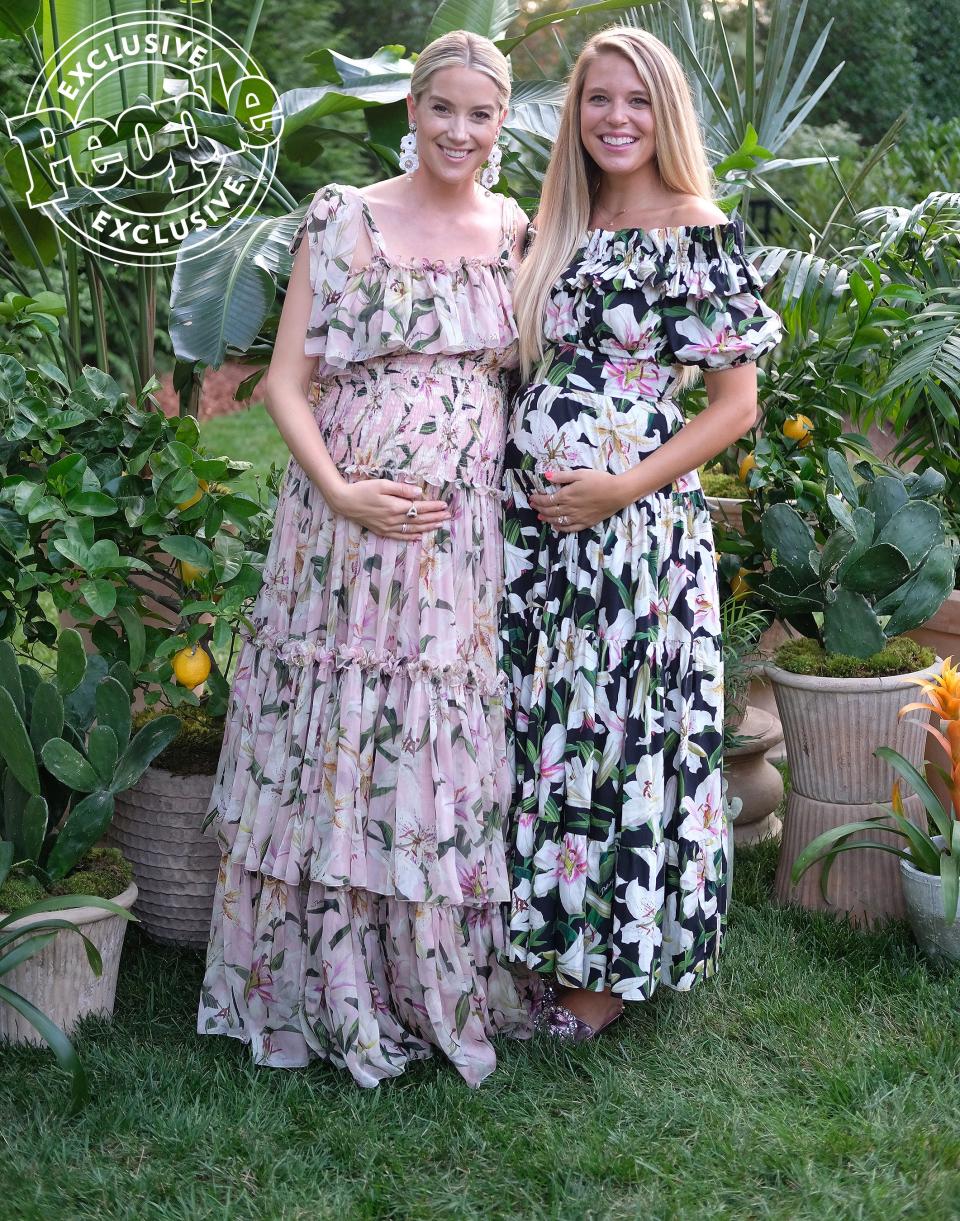 The mom-to-be — with then-pregnant pal Hayley Hubbard — was all about florals at the Dolce & Gabbana Takes Nashville dinner in July.