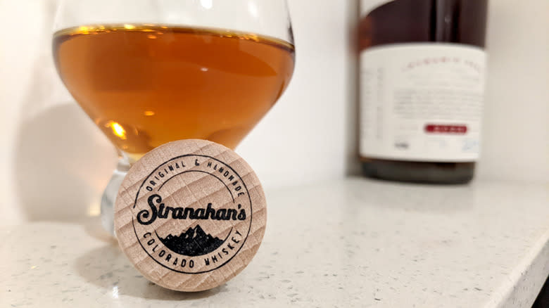 Stranahan's Snowflake glass cork bottle