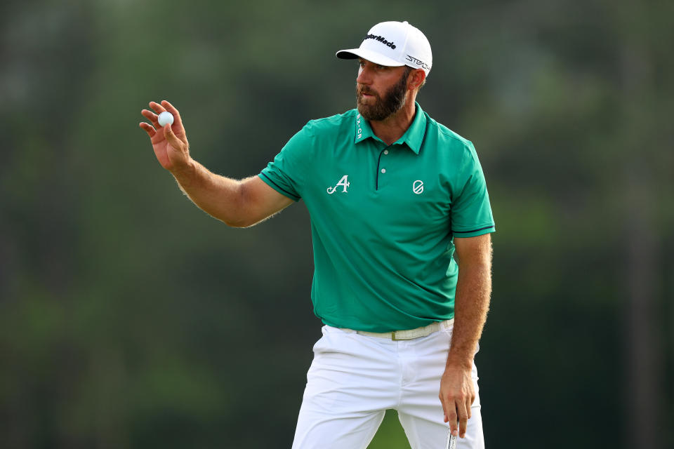 Dustin Johnson on Day One at the Masters