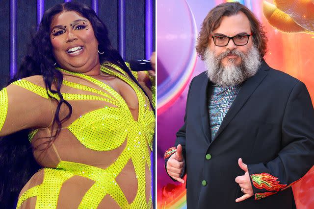 Jim Dyson/Getty, Leon Bennett/FilmMagic Jack Black and Lizzo