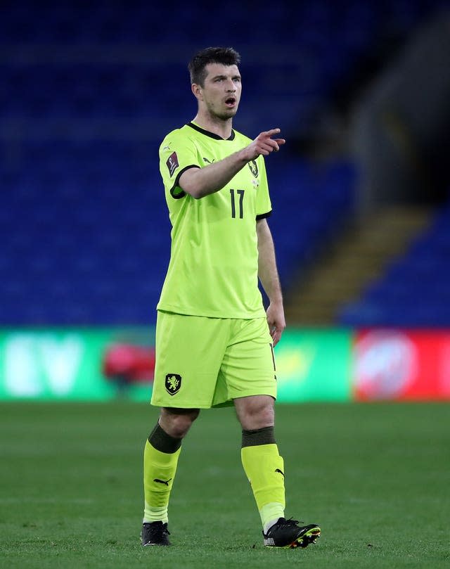 Kudela pictured during a World Cup qualifier against Wales last month 