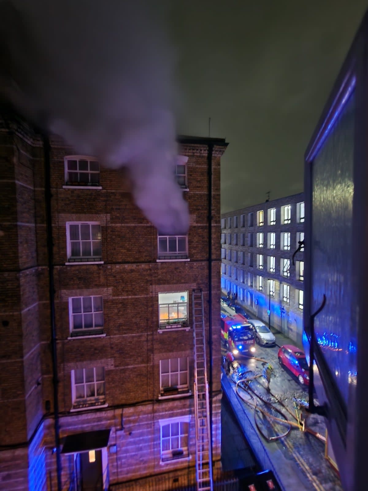 Smoke coming from the window of the flat (Danny McLaughlin)