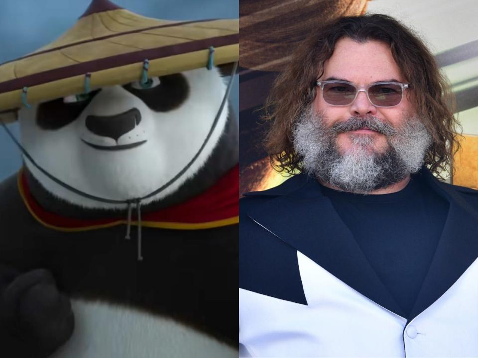 Jack Black plays Po in "Kung Fu Panda 4."