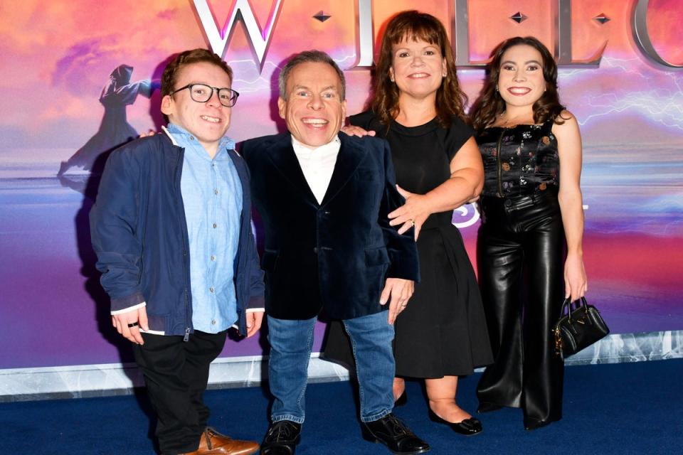 The couple pictured with their children Harrison and Annabelle in November 2022 (Jed Cullen/Dave Benett/WireImage)