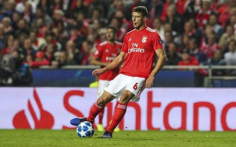Ruben Dias of SL Benfica kicks the ball during the Group E match of the UEFA Champions League between SL Benfica and Ajax - Credit: GETTY IMAGES