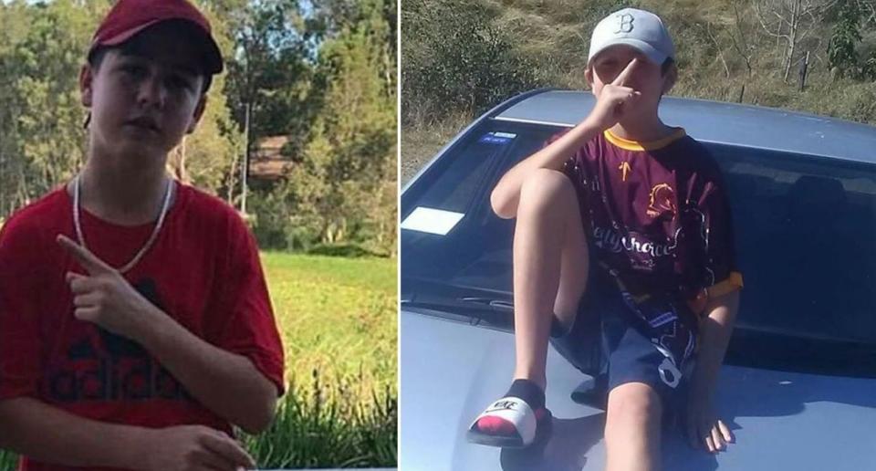 Pictured is car crash victim Jacob Hopkins. The 14-year-old was in a car with five others which crashed in Rothwell, north of Brisbane. It's alleged the car had been stolen.