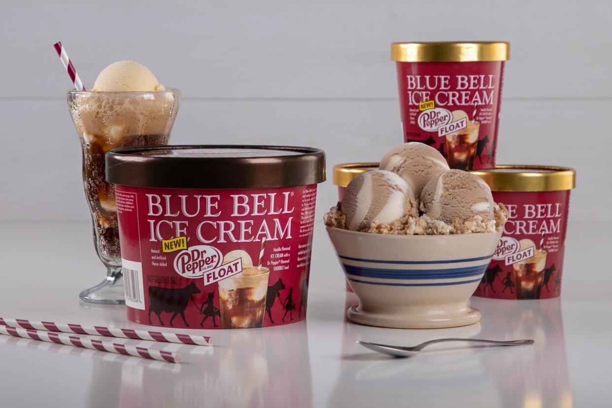 Blue Bell ice cream and Dr Pepper teamed up to create a new legendary Texas flavor: Dr Pepper Float.