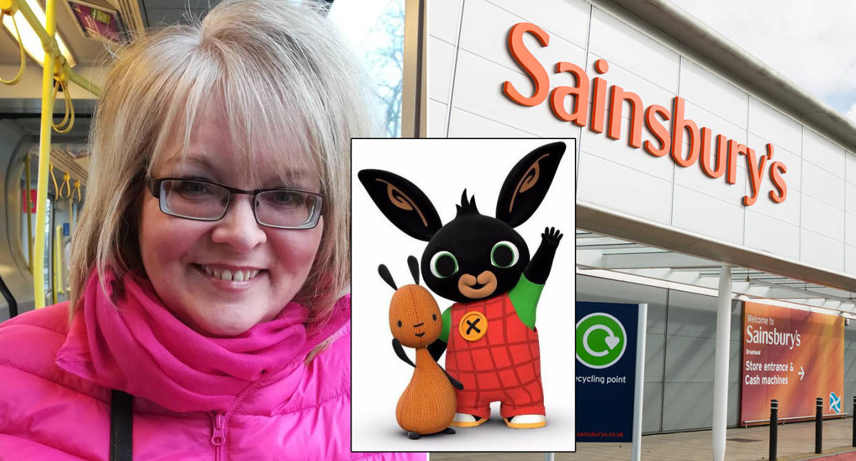 Marian Cunnington was unfairly dismissed from her job at Sainsbury's after making a Black Lives Matter comment about BBC character Bing. (Facebook/BBC/PA)