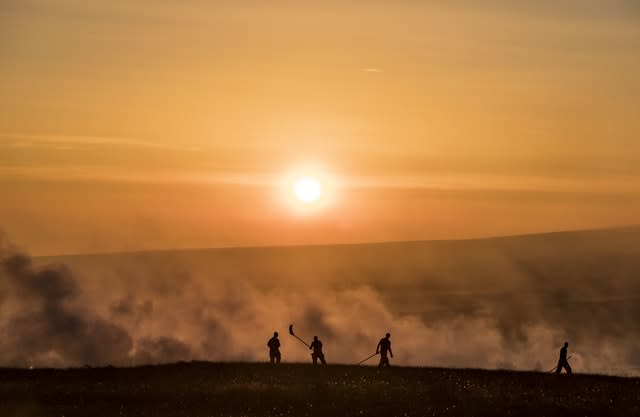 Last summer Winter Hill was hit by wildfire (Danny Lawson/PA)