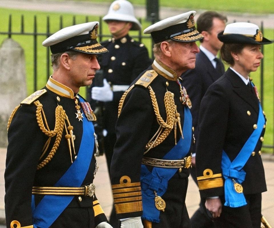 l r the prince of wales, the duke of edinburgh a