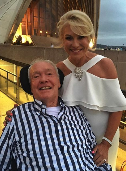 John fractured the C3 and C4 vertebrae in his neck after a shock fall last year. Photo: Instagram/kerriannekennerley