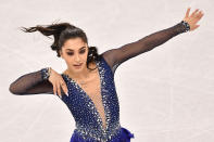 <p>Canada’s Gabrielle Daleman competes in the women’s single skating free skating of the figure skating event during the Pyeongchang 2018 Winter Olympic Games at the Gangneung Ice Arena in Gangneung on February 23, 2018. / AFP PHOTO / Mladen ANTONOV (Photo credit should read MLADEN ANTONOV/AFP/Getty Images) </p>