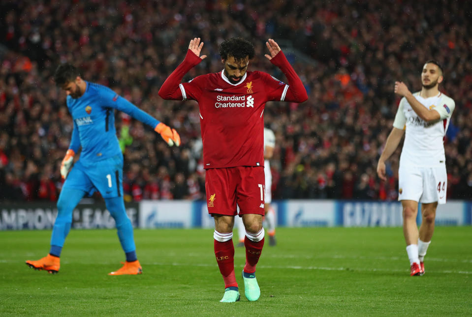 The king of Anfield: Mohamed Salah was unplayable as he helped Liverpool to five goals