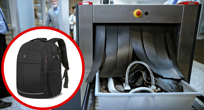 This TSA Friendly Business Travel Laptop Backpack is Amazon shopper-approved.  Images via Getty, Amazon.