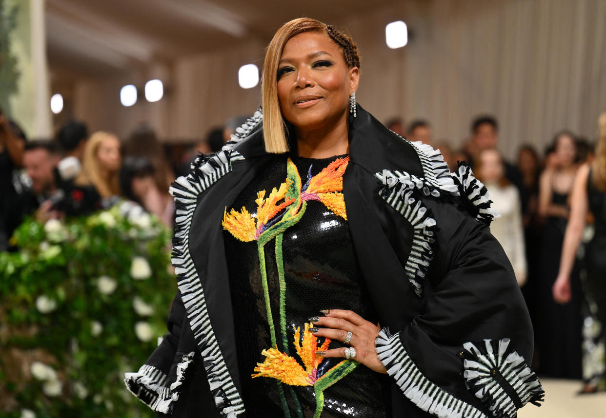 US actress Queen Latifah arrives for the 2024 Met Gala at the Metropolitan Museum of Art on May 6, 2024, in New York. The Gala raises money for the Metropolitan Museum of Art's Costume Institute. The Gala's 2024 theme is 