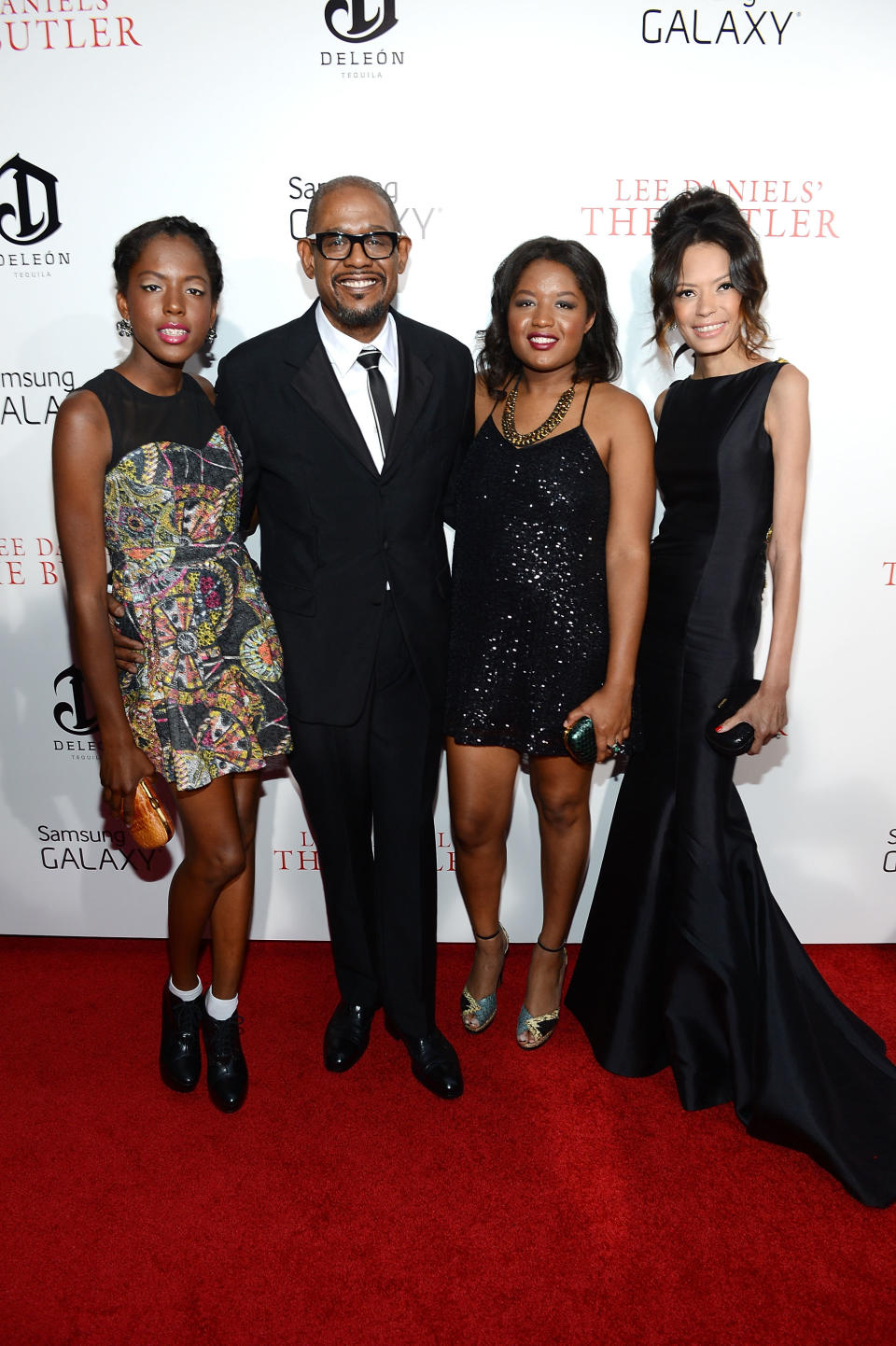 Forest Whitaker Keisha Nash and their daughters, True and Sonnet