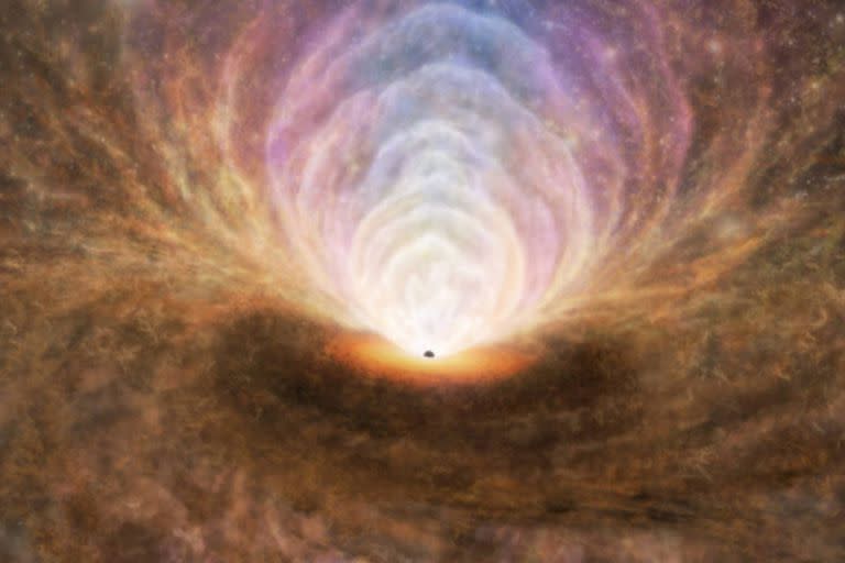 La ilustración del hallazgo sobre los agujeros negros