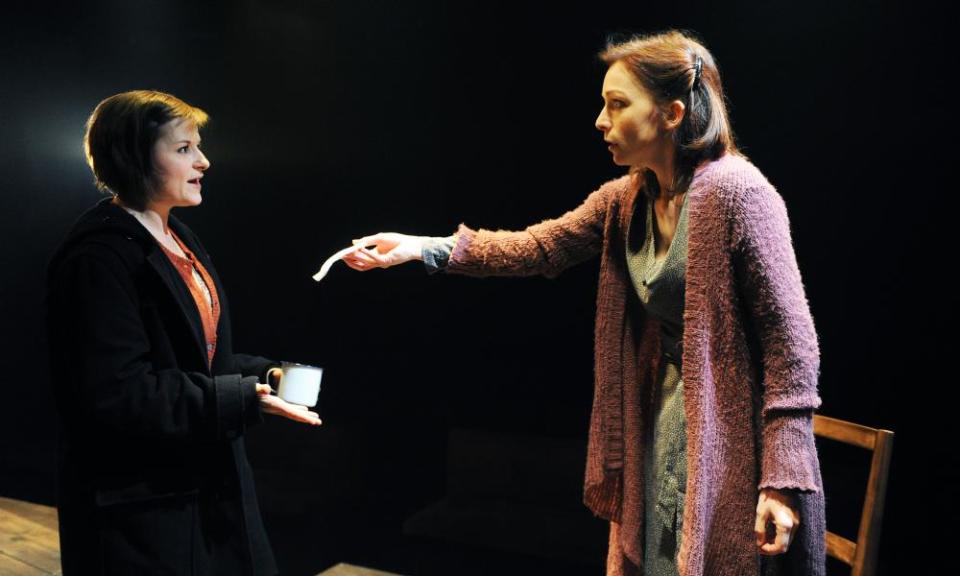 Becci Gemmell and Kirsty Besterman in Foxfinder by Dawn King at the Finborough, London, in 2011.