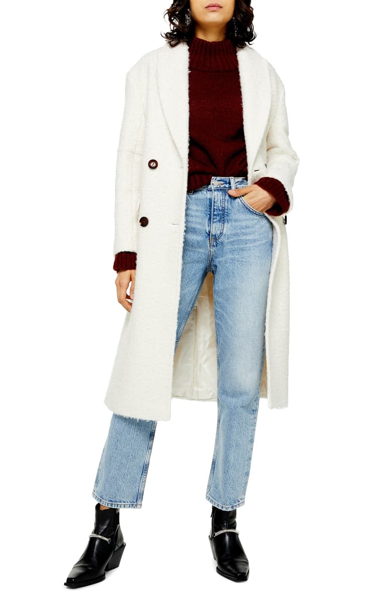 TOPSHOP Kim Bouclé Coat 