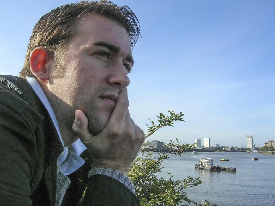 In this Oct. 29, 2006 photo of Nicolas Touillou, who was killed in the 2009 Rio-Paris plane crash at age 27, poses for his fiance Gwenola Roger. It was the worst plane crash in Air France history, killing people of 33 nationalities and having lasting impact. It led to changes in air safety regulations, how pilots are trained and the use of airspeed sensors. (Gwenola Roger via AP)