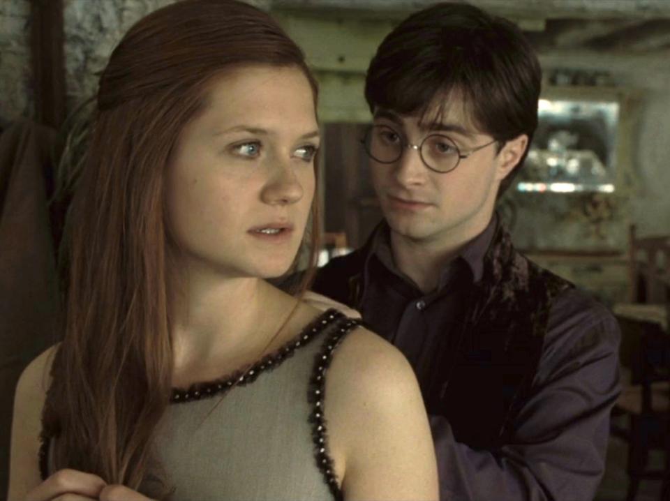 Bonnie Wright as Ginny and Daniel Radcliffe as Harry in "Harry Potter and the Deathly Hallows: Part 1."