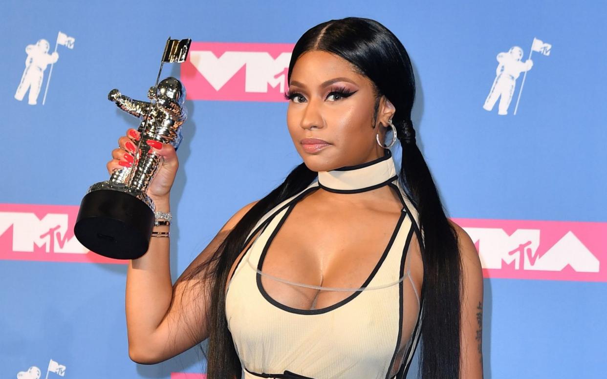 Rapper Nicki Minaj at the 2018 MTV Video Music Awards on Monday - AFP