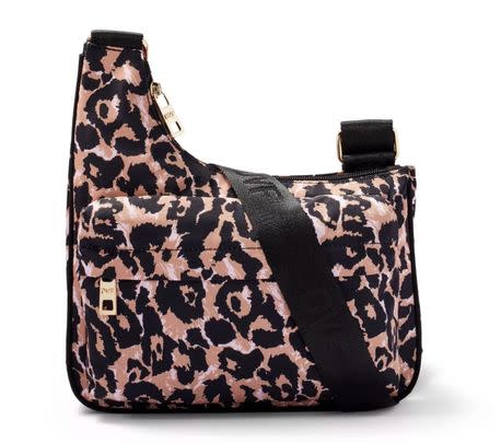 A leopard-print crossbody