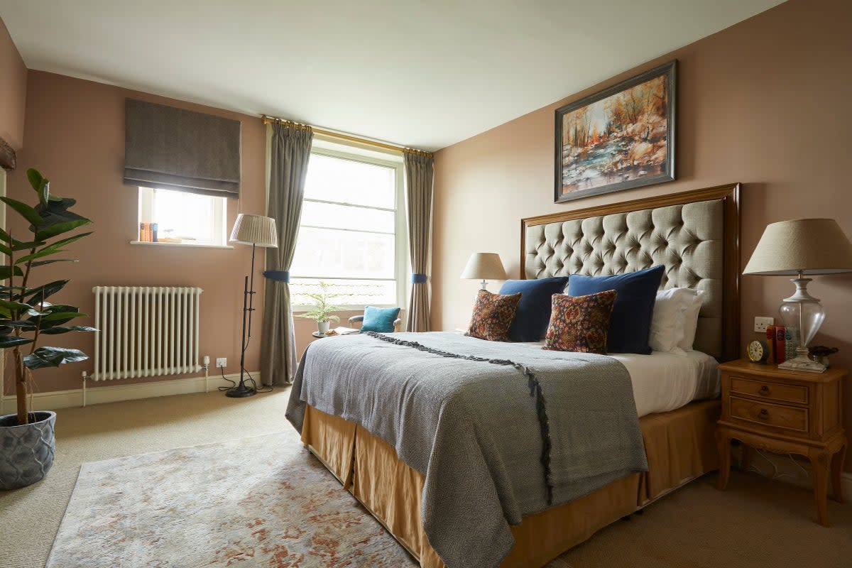 Look forward to gorgeously styled rooms, with patterned wallpaper and velvet upholstery (Methuen Arms)