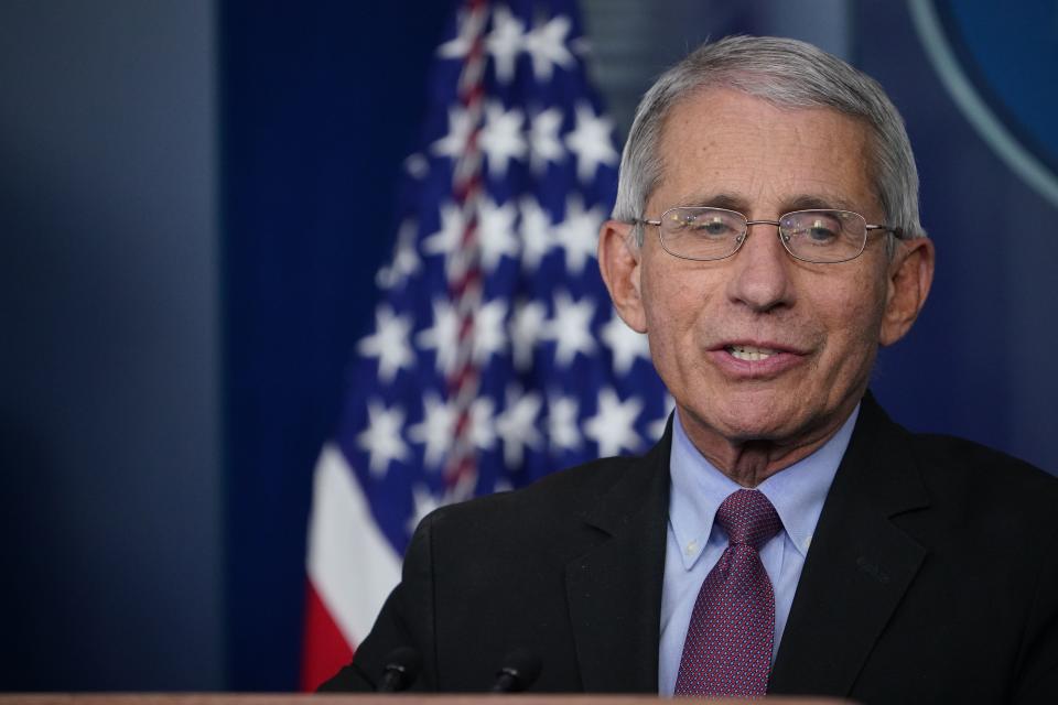 Dr. Anthony Fauci is not confident about football being played in the fall. (Photo by MANDEL NGAN / AFP) (Photo by MANDEL NGAN/AFP via Getty Images)