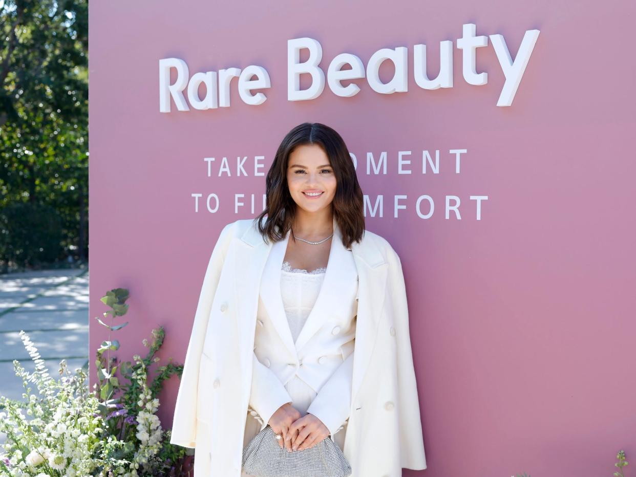 Selena Gomez attends a Rare Beauty event in Beverly Hills, California.