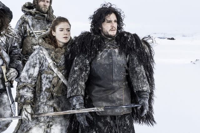 Helen Sloan/HBO Kit Harington and Rose Leslie in<em> Game of Thrones</em>