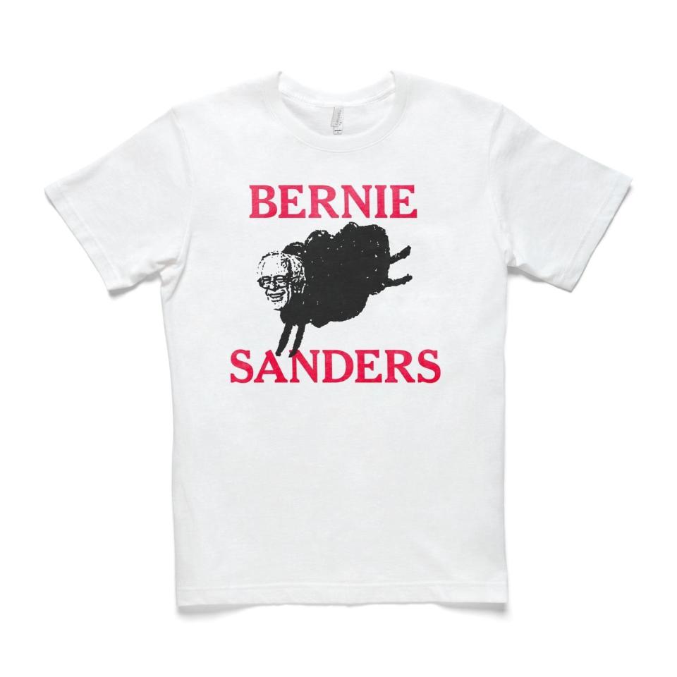 Bernie Sanders tee inspired by Minor Threat's Out of Step album artwork