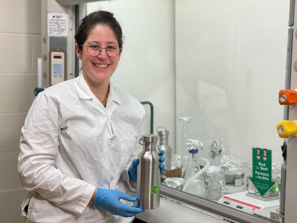 Dalhousie PhD student Justine Ammendolia is currently analyzing samples of microplastics she collected from the atmosphere during post-tropical storm Fiona.