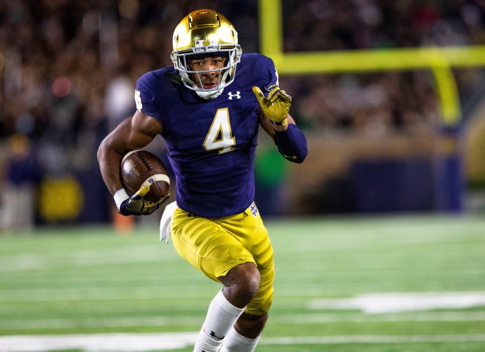 As a wide receiver, Lorenzo Styles caught 54 passes for 684 yards and two touchdowns in two seasons with Notre Dame, but he is expected to play defensive back at Ohio State.