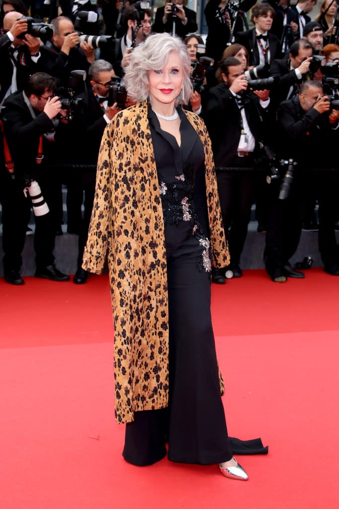 CANNES, FRANCE - MAY 14: Jane Fonda attends "Le Deuxième Acte" ("The Second Act") Screening & opening ceremony red carpet at the 77th annual Cannes Film Festival at Palais des Festivals on May 14, 2024 in Cannes, France.