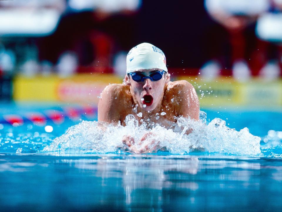Michael Phelps swimming in 2000.