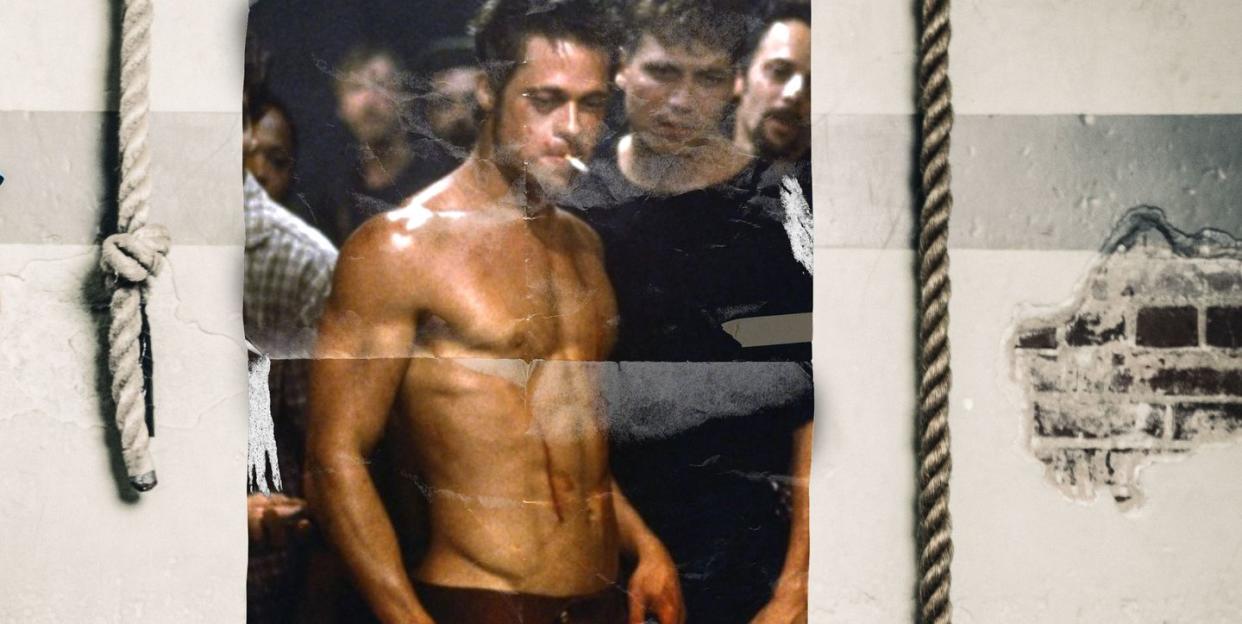 brad pitt fight club body