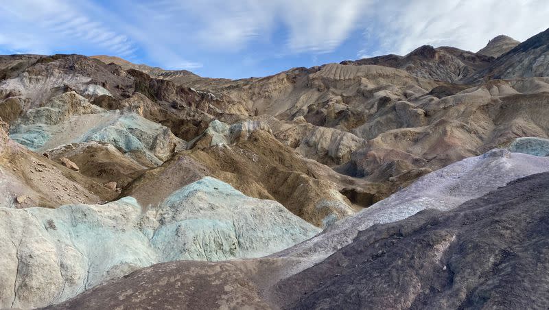 Death Valley’s Artist’s Palette shows off its colors on Saturday, March 4, 2023. It’s one of the top stops if you only have one day to spend in Death Valley National Park.