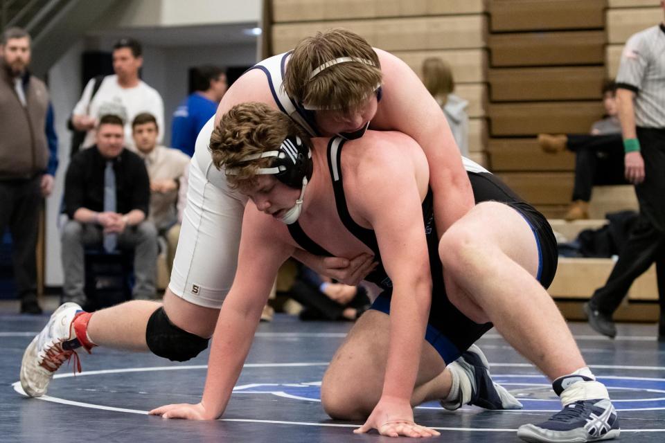 Central Bucks East's Joe Collins (top) and Central Bucks South's Collin Goetter (bottom) are two of the area's top linemen.