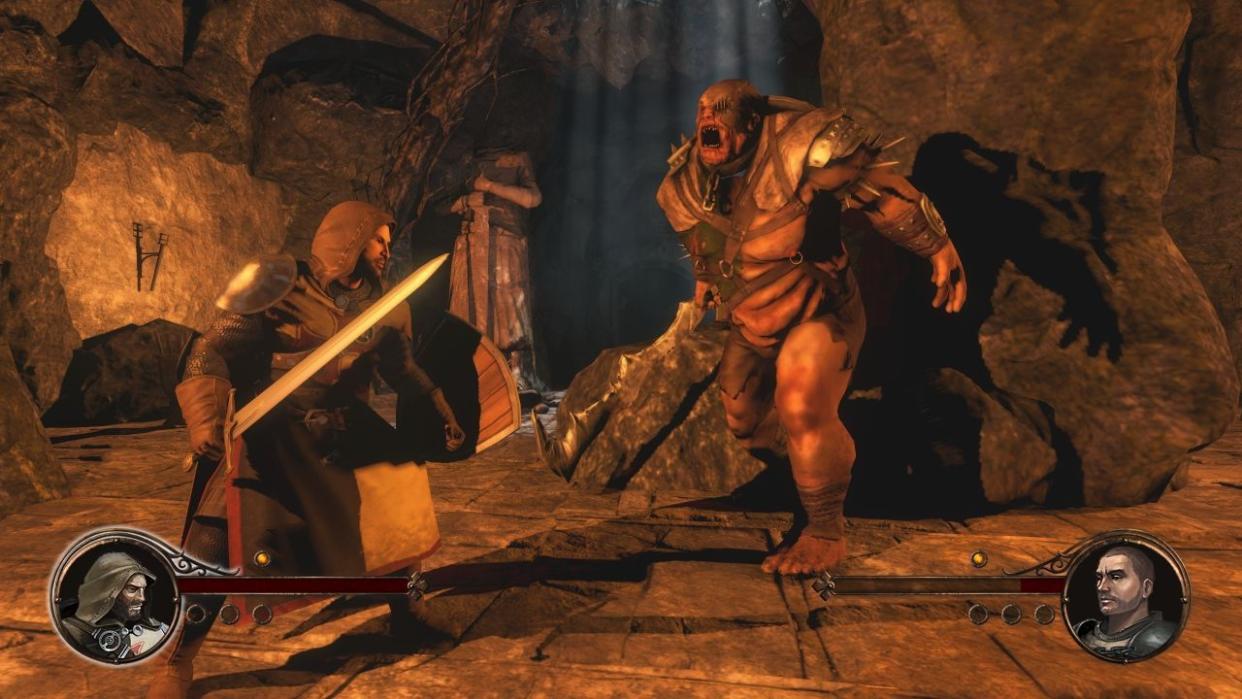  The First Templar screenshot - the templar faces an ogre. 