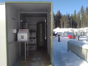 Off-grid instrument air package operating remote well site in northern Alberta