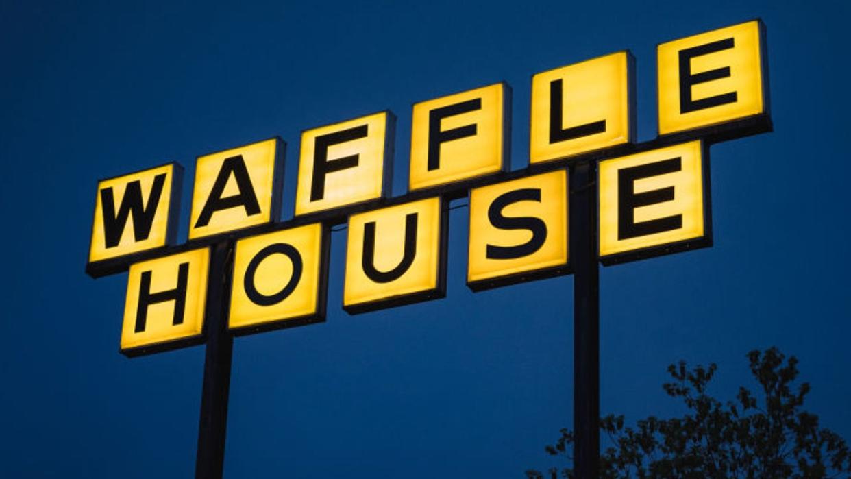 <div>A generic photo of a Waffle House sign (Photographer: Dustin Chambers/Bloomberg via Getty Images)</div>