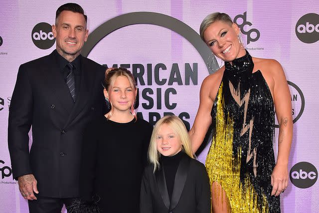Jordan Strauss/Invision/AP/Shutterstock Pink and husband Carey Hart with their two children