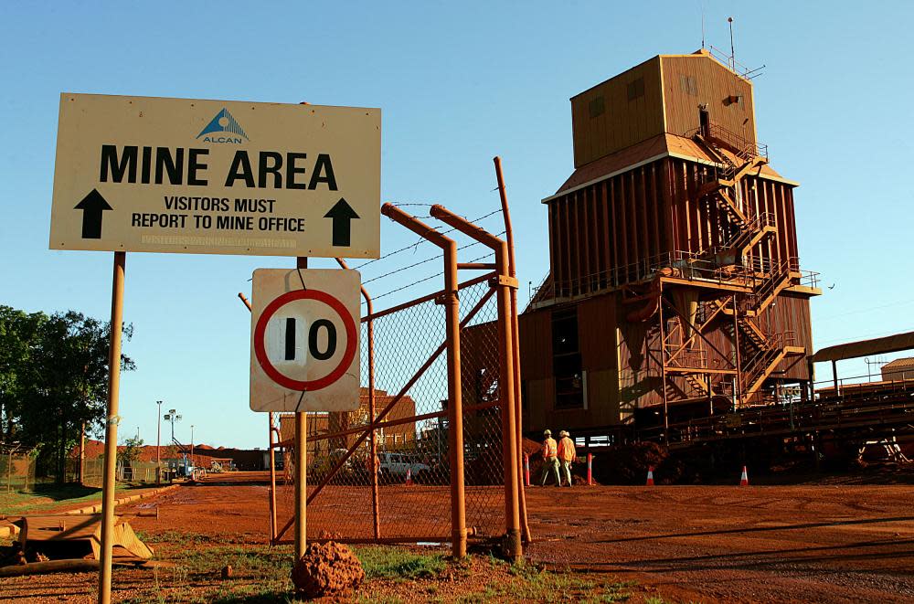 The Gove bauxite mine and alumina processing plant in the Northern Territory.