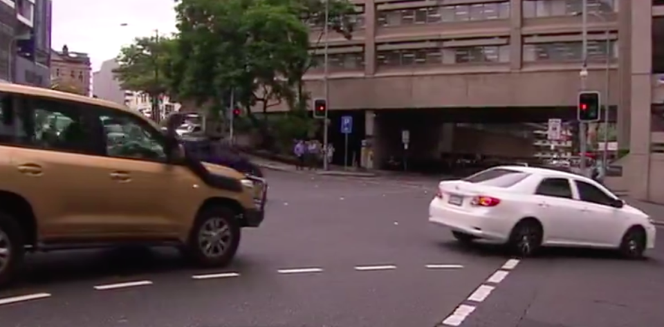 Drivers blocking intersections will now face fines four times the cost of previous ones. Source: 7News
