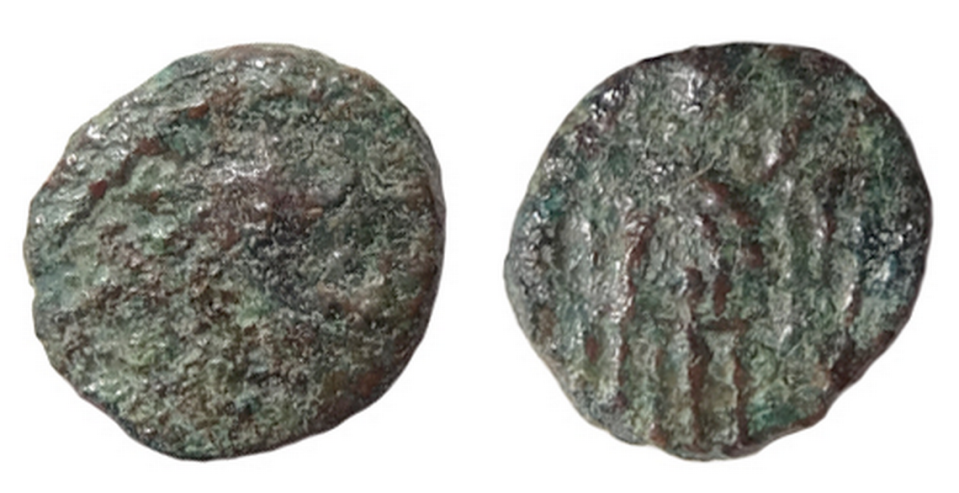 An ancient coin that once depicted a Vandal king.