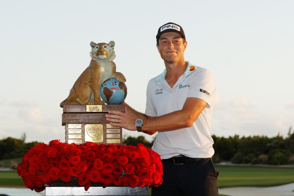 Viktor Hovland busca una tercera corona consecutiva en las Bahamas (Getty Images)