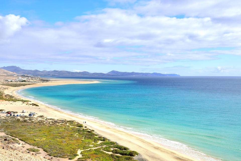 sotavento beach in costa calma, fuerteventura