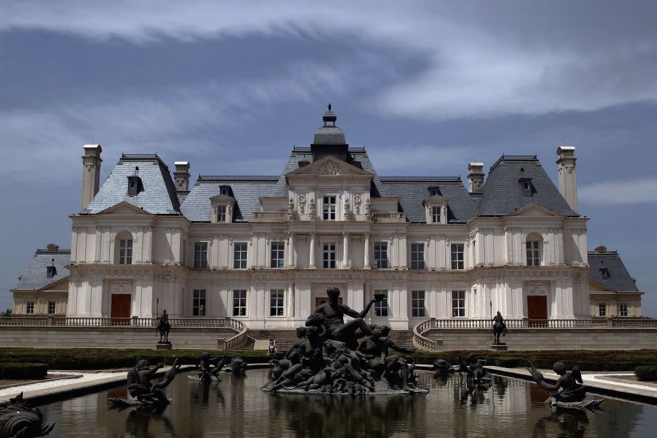 A view of the Beijing Laffitte Chateau Hotel. The designers copied the original design down to the last detail using over 10,000 images of the French chateau.